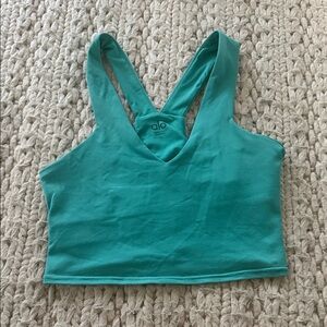 ALO Yoga Teal Racerback Sports Bra